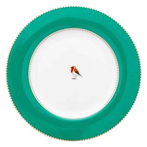 Farfurie din porțelan, Pip Studio, Green, 17 cm, colecția Love Birds
