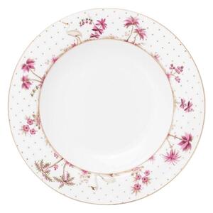 Farfurie adâncă, din porțelan, Pip Studio, Dots Gold Pink, 21.5 cm, colecția Jolie