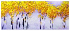 Tablou - Copaci galbeni (120x50 cm)