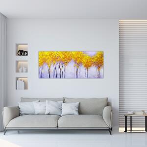 Tablou - Copaci galbeni (120x50 cm)