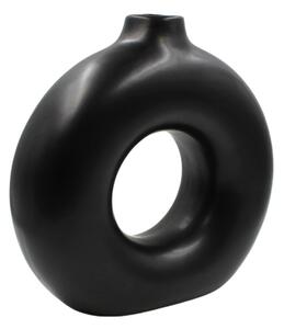 Vază decorativă, din porțelan, Arti Casa, 31 x 10,5 x 31 cm, negru