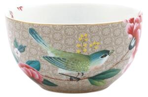 Bol din porțelan, Pip Studio, Khaki, 12 cm, colecția Blushing Birds