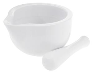 Mojar cu pistil din porțelan alb, Excellent Houseware, 11x10 cm