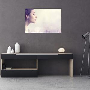 Tablou - Femeia cu lavandă (90x60 cm)