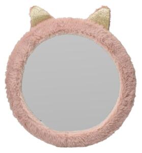 Oglindă decorativă, pentru camera copilului, model pisicuță, 31 cm, culoarea roz