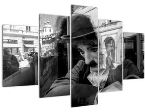 Tablou - Charles Chaplin la Praga (150x105 cm)