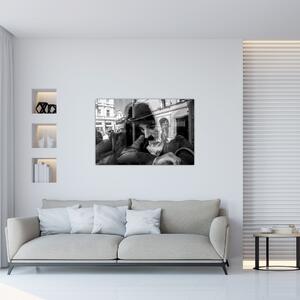 Tablou - Charles Chaplin la Praga (90x60 cm)