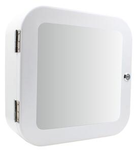 Dulap pentru Medicamente cu Oglindă și Închidere cu Cheie, 32x32x11.5 cm, Alb – Bathroom Solutions