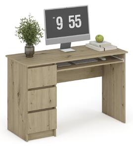 Birou CINO, stejar artisan, PAL laminat, 120x50x77 cm