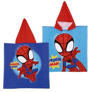 Prosop de plajă, Poncho, pentru copii, model Spidey Friends, 55x55 cm, Arditex