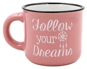 Ceașcă Espresso 80 ml, Ceramică, Nekupto – „Follow Your Dreams”