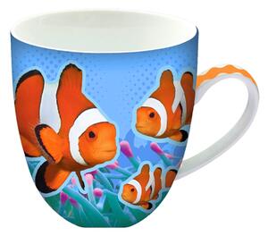 Cană din ceramică, Deluxebase, imprimeu clown fish, 440 ml, colecția Animug
