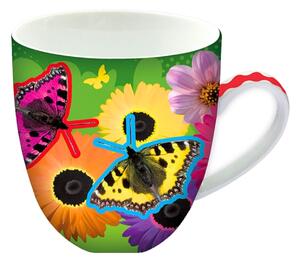 Cană din ceramică, Deluxebase, imprimeu fluturași, 440 ml, colecția Animug