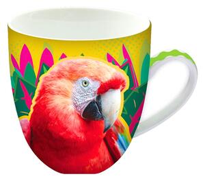 Cană din ceramică, Deluxebase, imprimeu papagal, 440 ml, colecția Animug