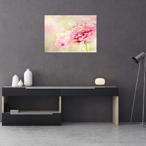 Tablou - Floare roz, aquarel (70x50 cm)