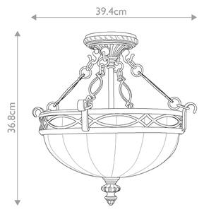 Lustră aplicată Feiss FE-DRAWING-ROOM-SFC DRAWING ROOM 2xE27/60W/230V