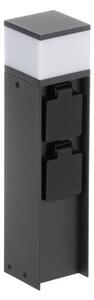 Lampă de exterior cu 2 prize Kanlux 38763 DASTEN 1xG9/11W/230V 30 cm IP44 negru