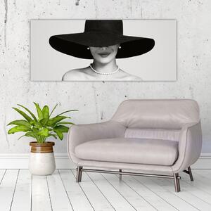 Tablou - Femeia cu pălărie (120x50 cm)