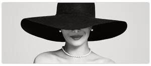Tablou - Femeia cu pălărie (120x50 cm)