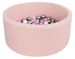 Piscină uscată cu mingi 100buc 70x27cm roz, Smart S Princess