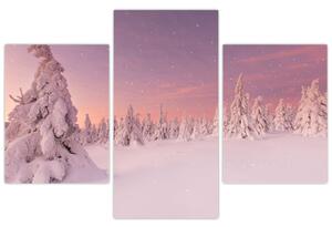 Tablou - Copaci sub așternut de zăpadă (90x60 cm)