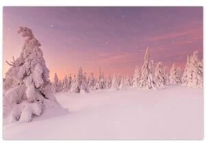 Tablou - Copaci sub așternut de zăpadă (90x60 cm)