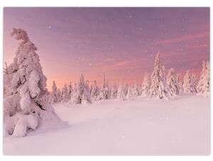 Tablou - Copaci sub așternut de zăpadă (70x50 cm)