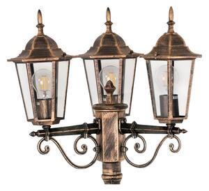 Lampă de exterior 3xE27/20W/230V IP43 2,58 m patină