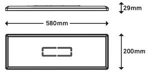 Plafonieră LED FREE LED/22W/230V 58x20 cm Briloner 3394-015