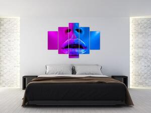 Tablou - Imaginea buzelor colorate (150x105 cm)