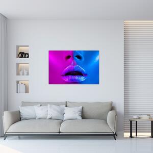 Tablou - Imaginea buzelor colorate (90x60 cm)