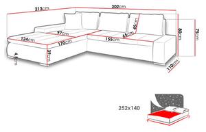 Colțar Hesron (piele ecologică soft 011 + lawa 06). 1053590