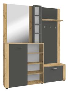 Set mobilier hol Fulgores (stejar artisan + grafit). 1119725