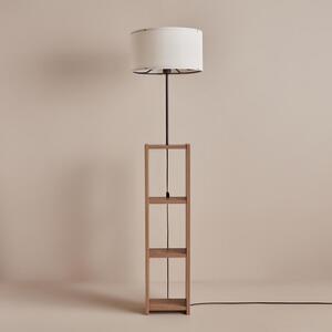 Lampadar AYD-3468, crem/stejar, lemn/material textil, 38x150 cm