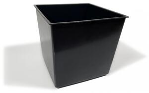 Ghiveci subțire și minimalist din metal negru 22X22X40 cm
