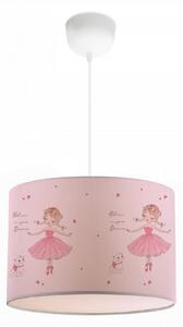 Lustra AYD-3526, roz, material textil/metal, 30x70 cm