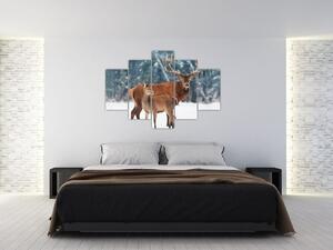 Tablou - Ceb și căprioare (150x105 cm)