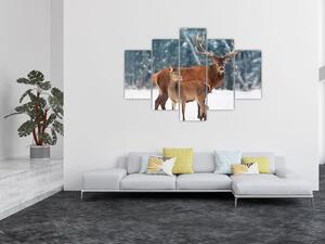 Tablou - Ceb și căprioare (150x105 cm)