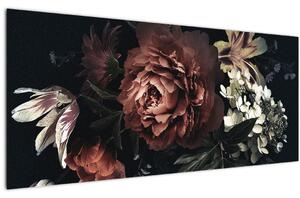 Tablou - Flori întunecate (120x50 cm)