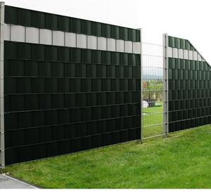 Bandă de mascare pentru garduri 19cm x 35m 450g/m2 verde închis + 20 de cleme