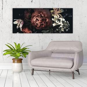 Tablou - Flori întunecate (120x50 cm)