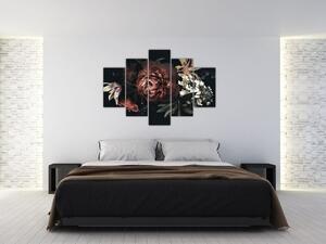 Tablou - Flori întunecate (150x105 cm)