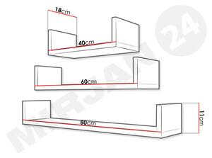 Set 3 buc. rafturi Cyzara 004 (Alb). 1053871