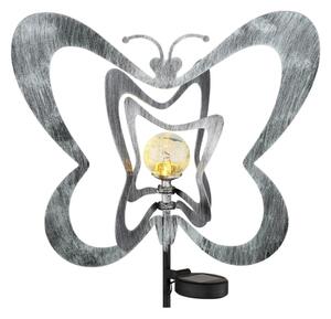 Globo 36581 - Lampă solară LED, LED/0,06 W/3 V, IP44, fluture argintiu