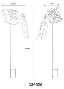 Globo 336526 - Lampă solară LED, 0,02 A / 3 V, IP44, în formă de ceainic