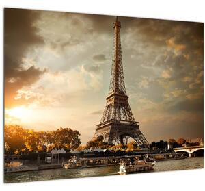 Tablou pe sticlă - Turnul Eiffel. Paris, Franța (70x50 cm)