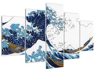 Tablou - Desen japonez, valuri (150x105 cm)
