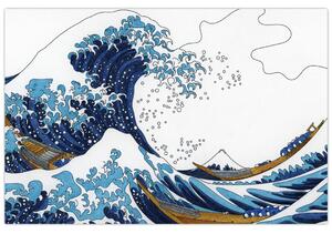 Tablou - Desen japonez, valuri (90x60 cm)