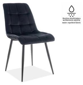 Scaun CHIC, stofa catifelata negru - Matt 99, 50x58x88 cm