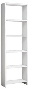 Biblioteca NEW, alb, PAL melaminat, 50x20x160 cm